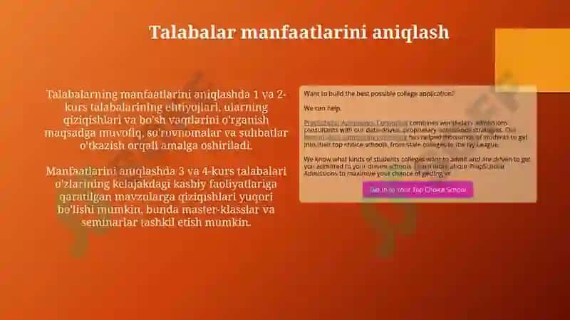 Darsdan tashqarimashg‘ulotlarnio‘tkazishsenariylaribilantanishish 4