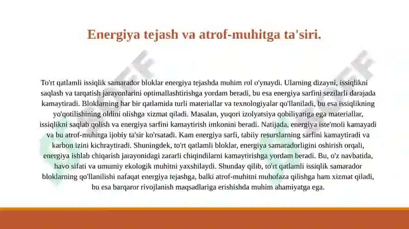 To'rt qatlamli issiqlik samarador bloklar 4