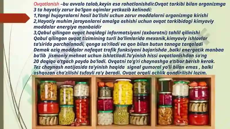 To’gri ovqatlanish 4