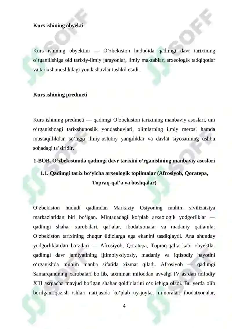 O'zbekistonda qadimgi davr tarixining o'rganilishi tarixshunosligi 4