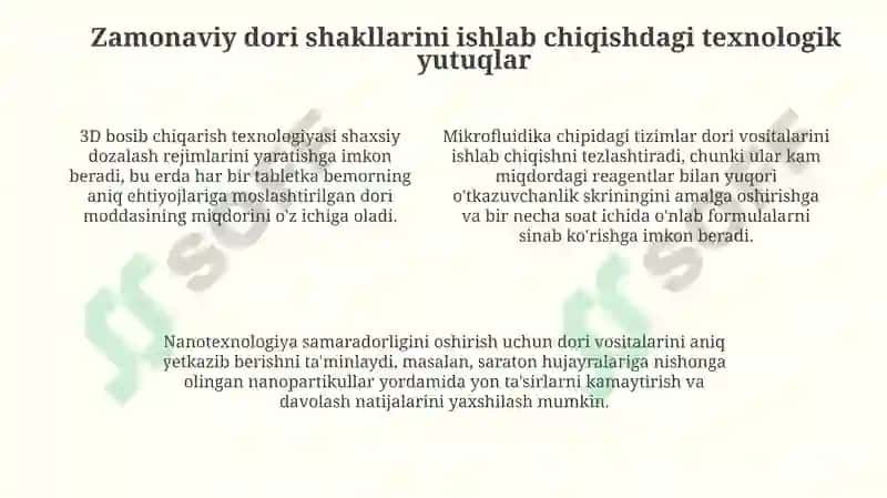 Zamonaviy dori shakllarini rivojlanish istiqbollari 4