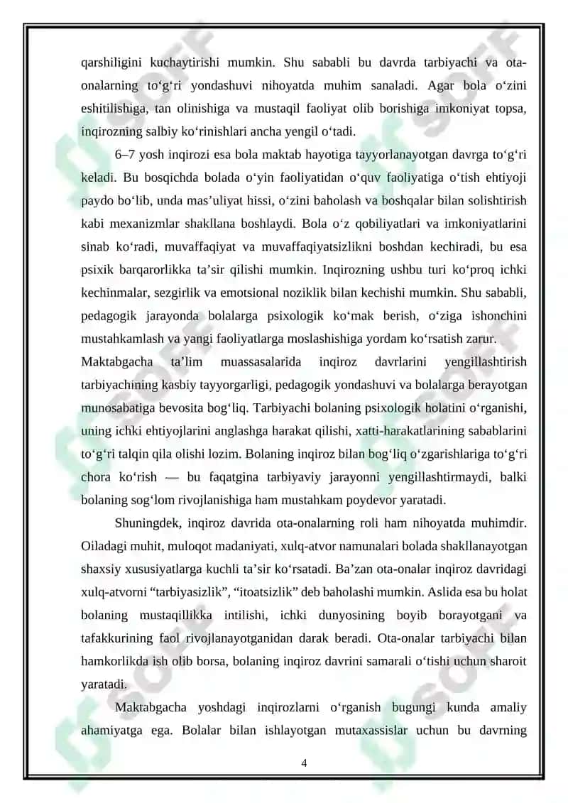 Maktabgacha tarbiya yoshidagi inqiroz 4