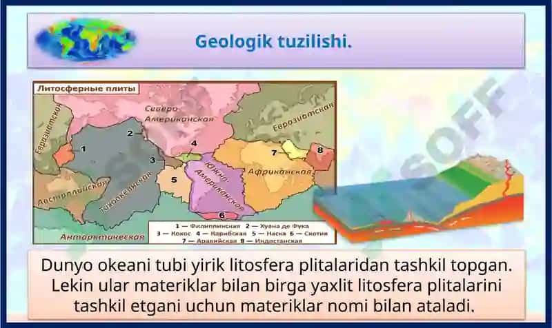 Dunyo okeanitubining geologik tuzilishi 4