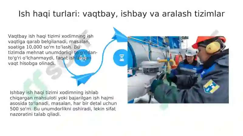 Sanoatda ish haqi to'lash shakllari va tizimlari 4
