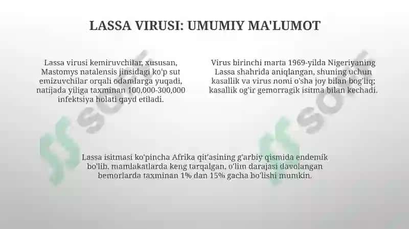 Ebola, Lassa va Zika Viruslari: Umumiy ko'rinish 4