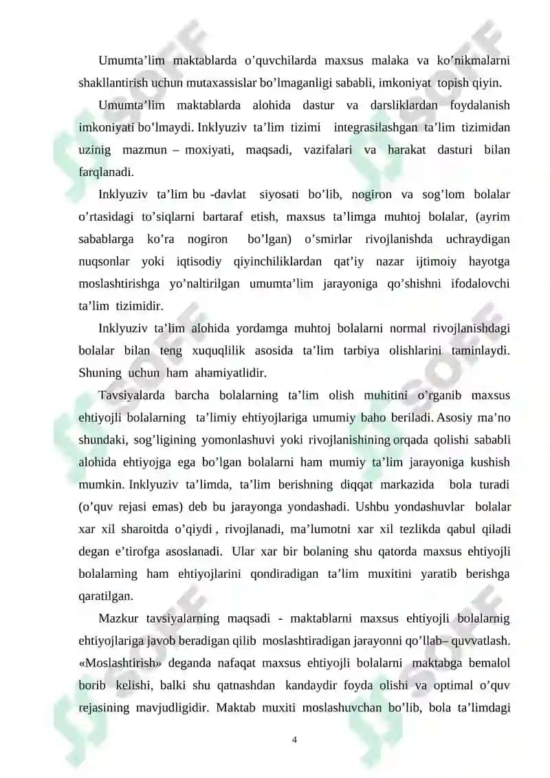 INKLYUZIV TA’LIM KURSI 4