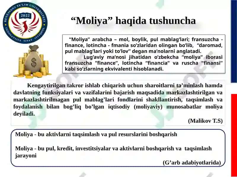 Moliya Fanining Asoslari 4