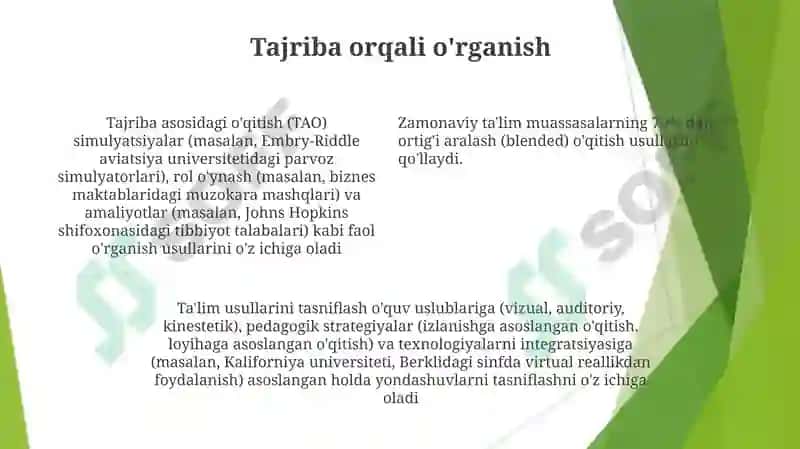 Tarbiya metodlari tasnifi 4