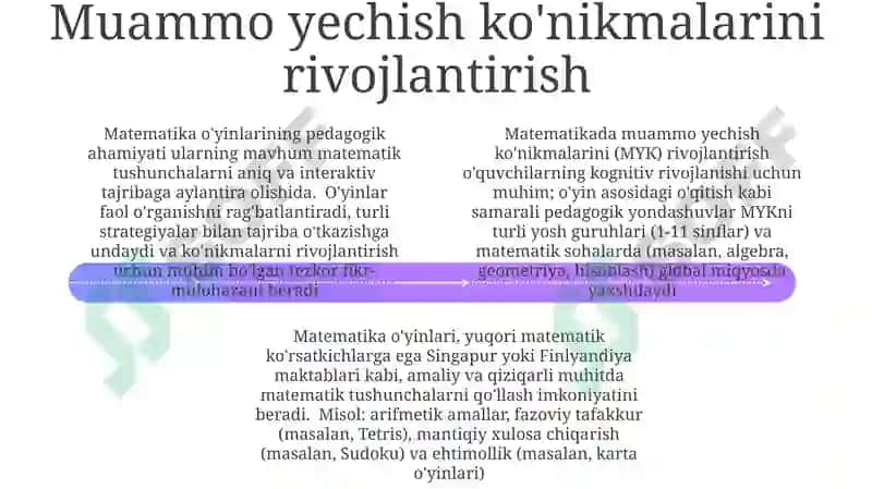Matematik o'yinlarning pedagogik ahamiyati 4