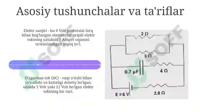 O'zgarmas tok zanjirlari 4