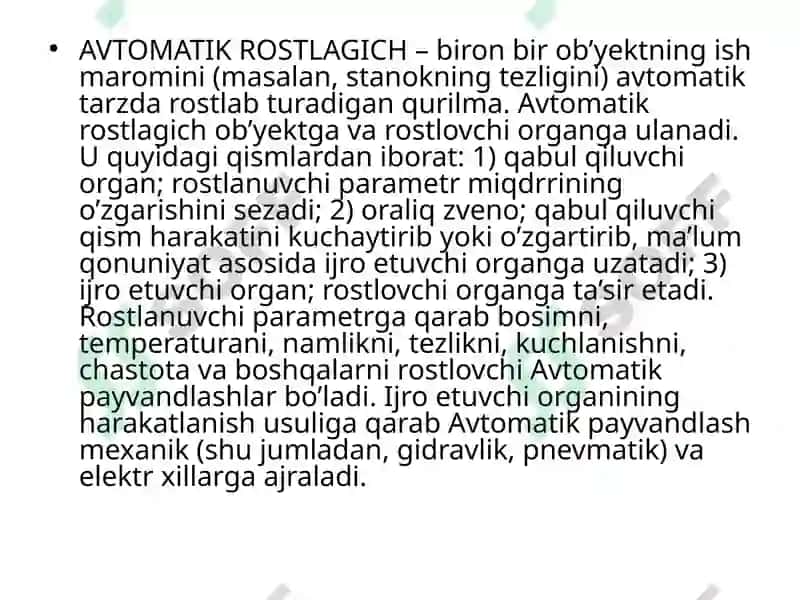AVTOMATIK ROSTLAGICHLAR 4