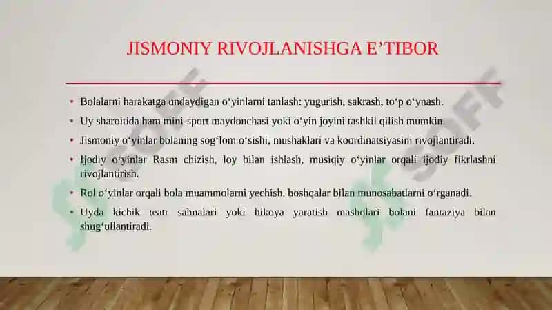 Oilada bolalar o‘yinlarini tashkil etish 4