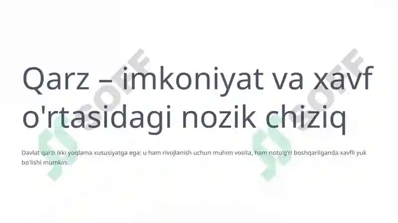 Davlat qarzining iqtisodiy xavfsizlikka ta'siri 4