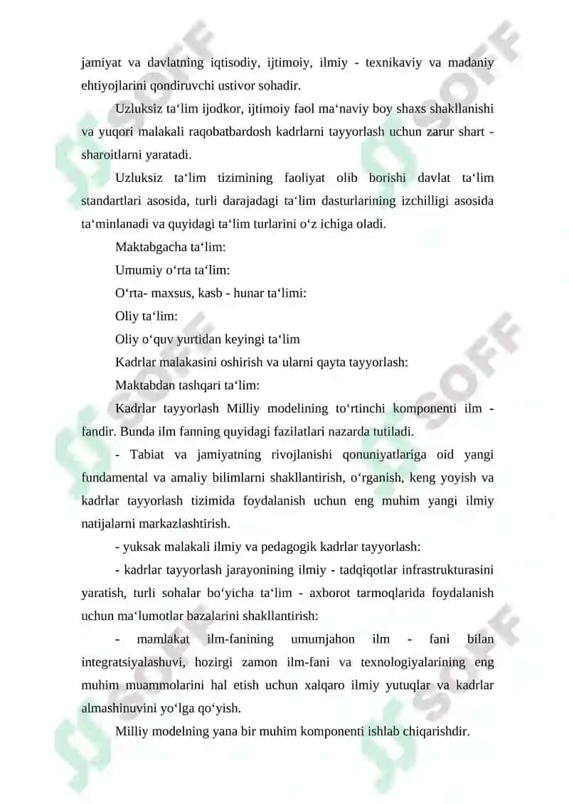 Kadrlar tayyorlash milliy modeli 4