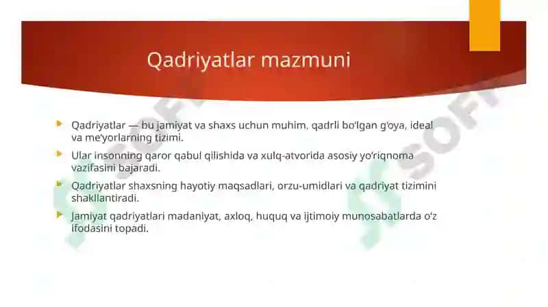 Qadriyatlar tushunchasini mazmuni va mohiyati 4