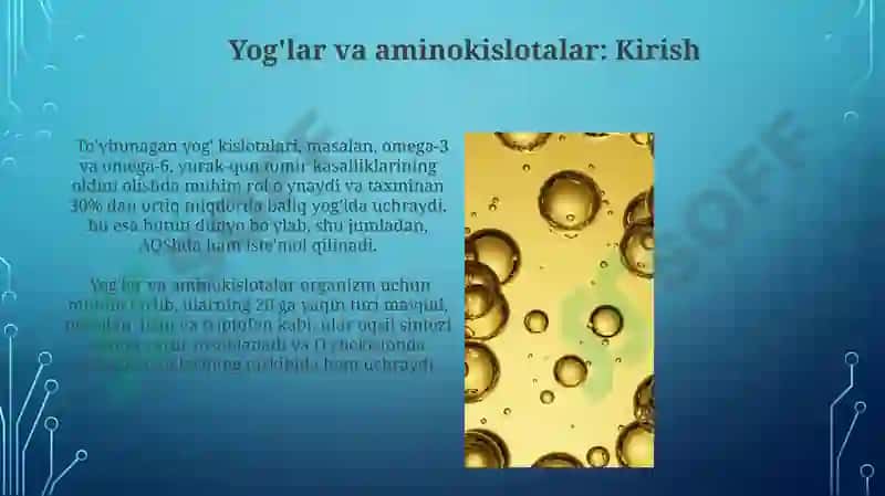 Oqsilar va amina kislatlar 4