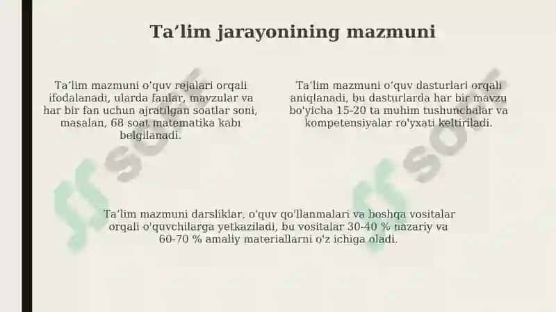 Ta'lim jarayonining mohiyati va mazmuni 4