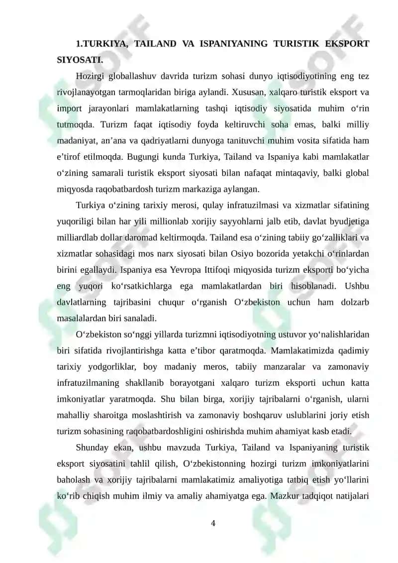 Turistik eksport va turistik import mavzusida 4