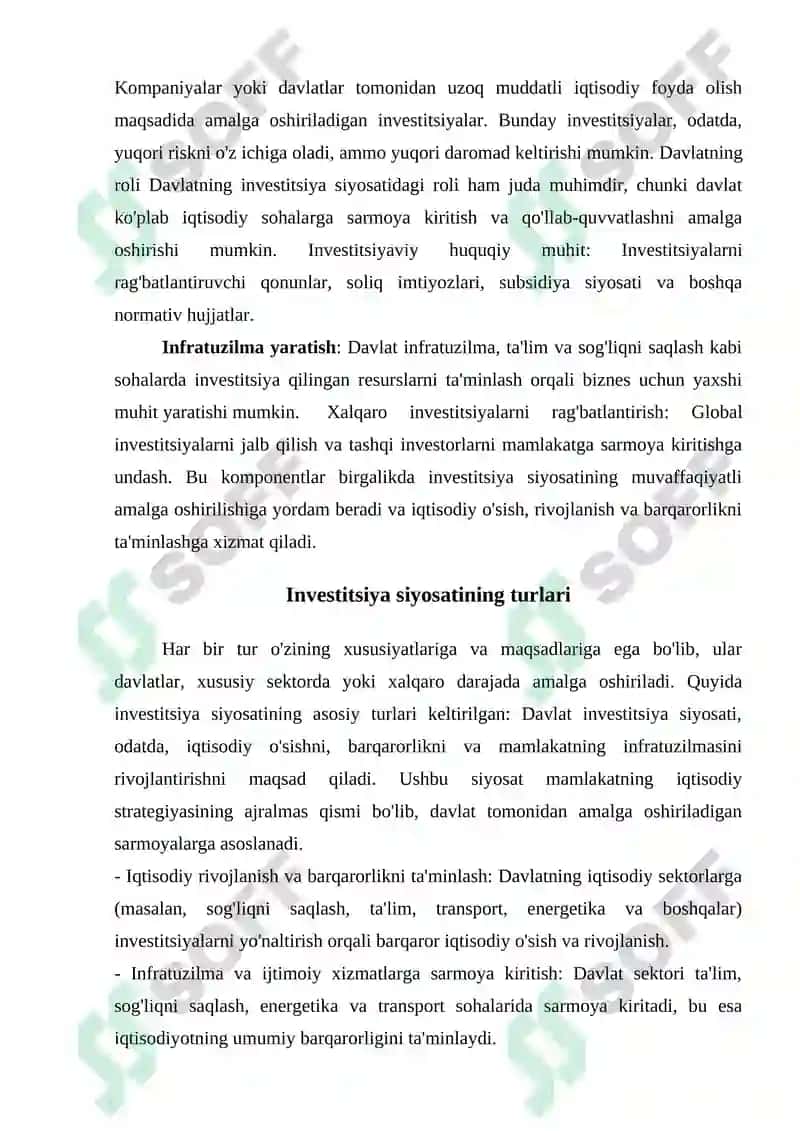 Investitsiya siyosati 4