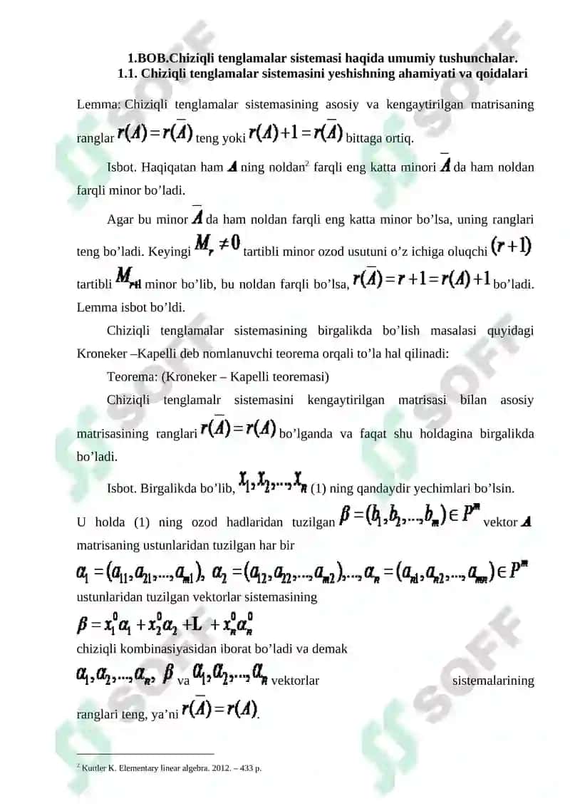 Chiziqli Tenglamalar Sistemasi 4