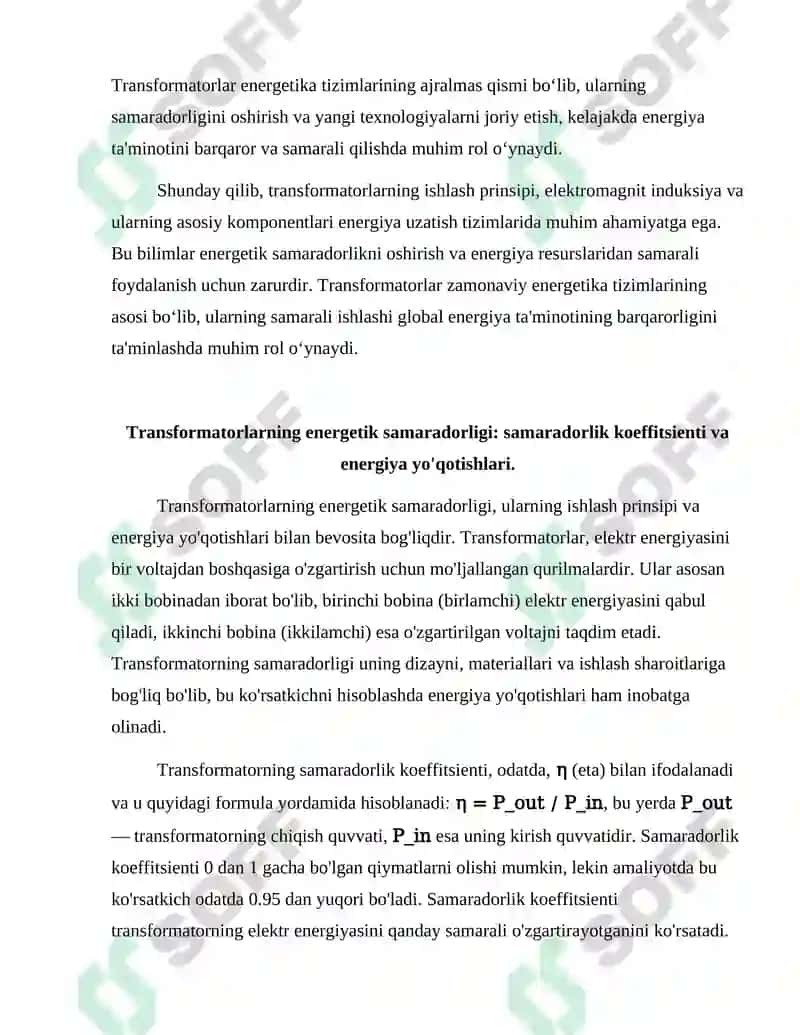 Transformatorlarning ishlash prinsipi va energetik samaradorligi 4