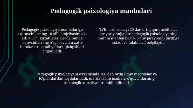 Yosh va pedagogik psixalogiya faniningi manbalar bilan tanishish 4