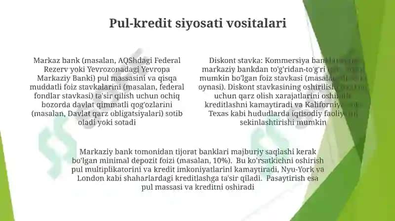 Markaziy bank operatsiyalari 4
