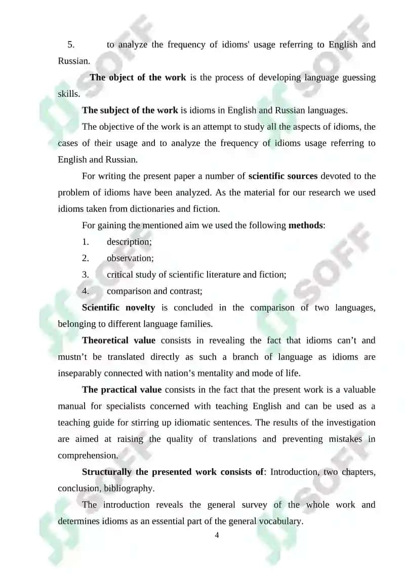 Translation of Idioms 4