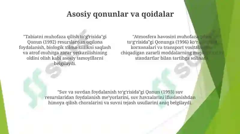Atrof-muhit qonunchilik va uning ahamiyati 4