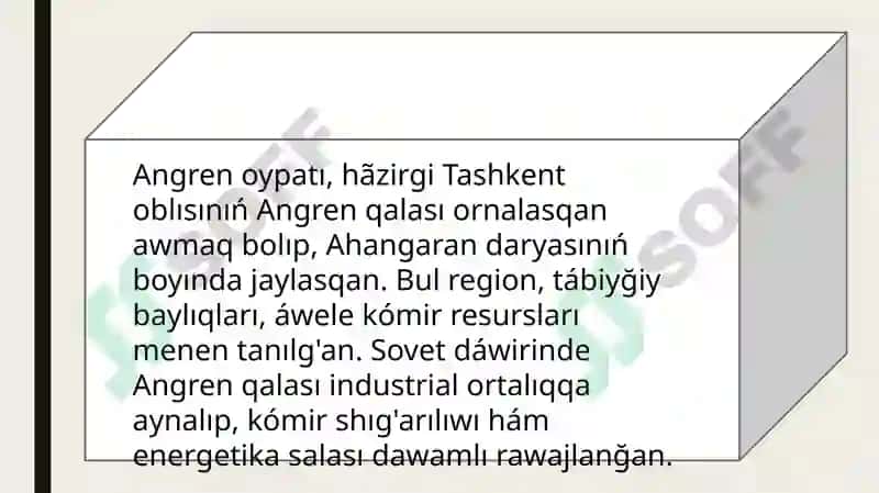 Shash hám Angren oypatlığı qalaları 4