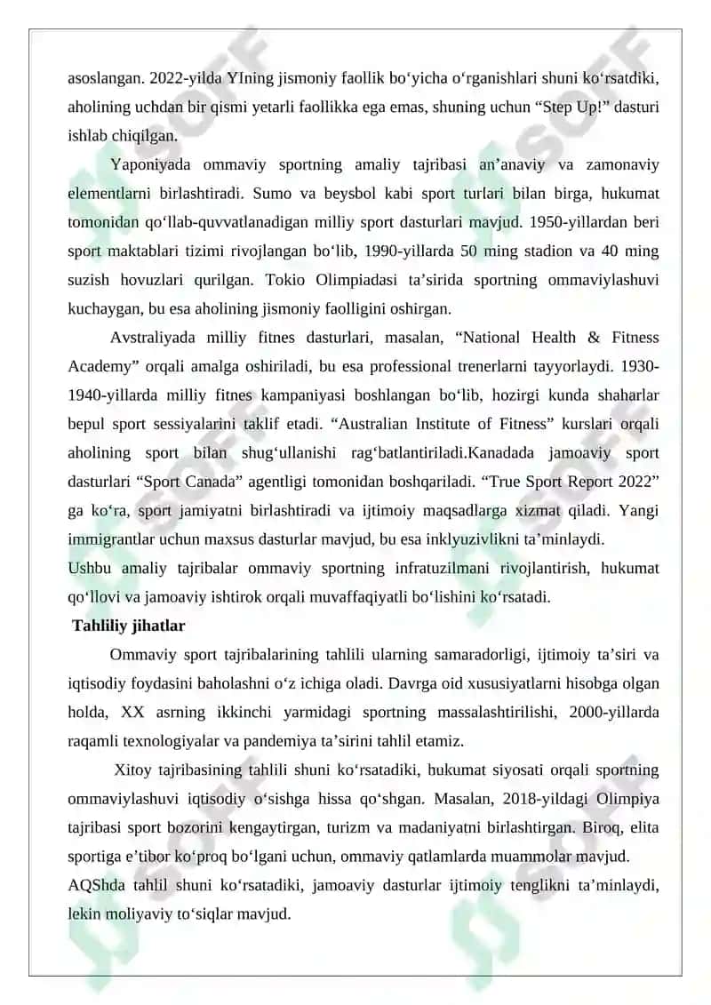 Xorijiy mamlakatlarning ommaviy sportidagi ish tajribalari 4