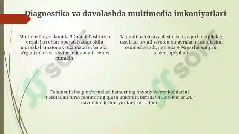 Tibbiyotda multimedia dasturlari va ular bilan ishlash 4