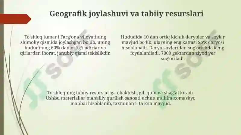 Fargonavoiloyati Toshloqtumani 4