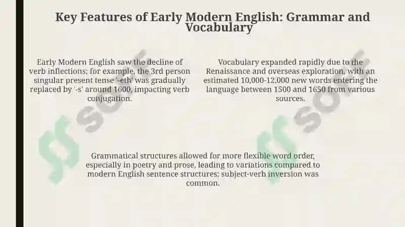 Early Modern English during the Shakespearean period 4