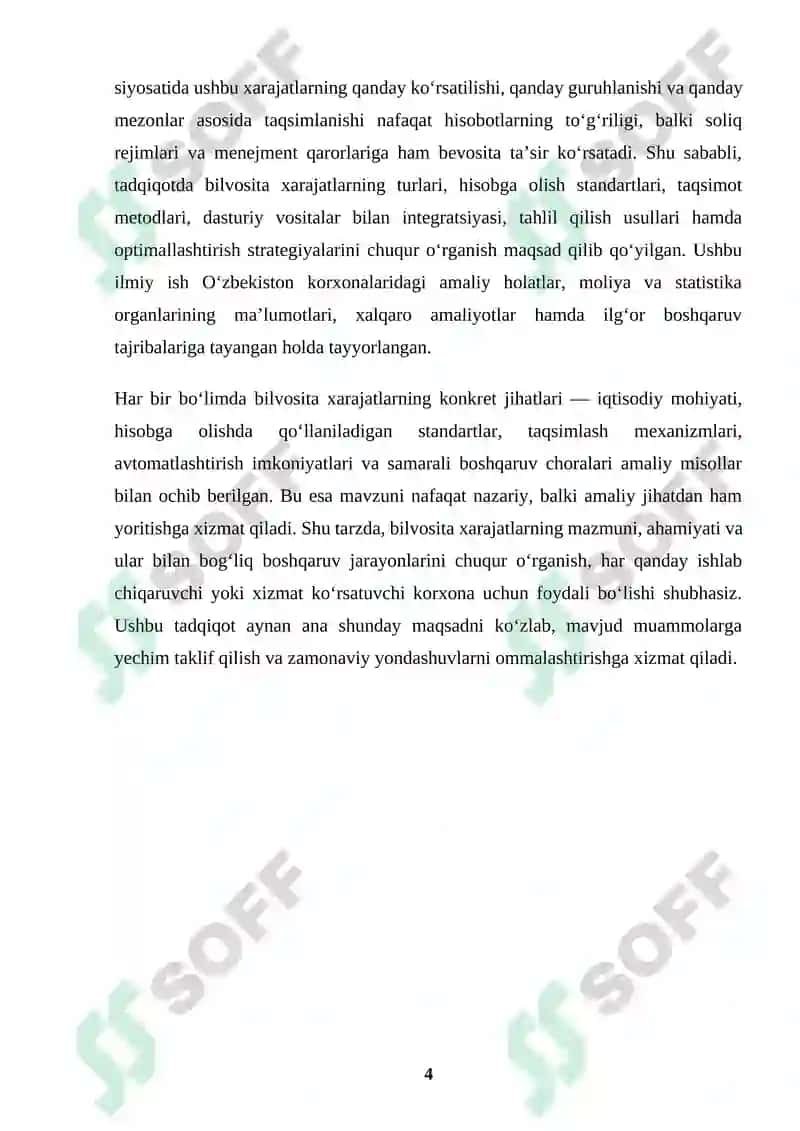Bilvosita xarajatlar hisobi 4