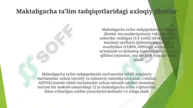 Maktabgacha ta'lim tadqiqotlari 4