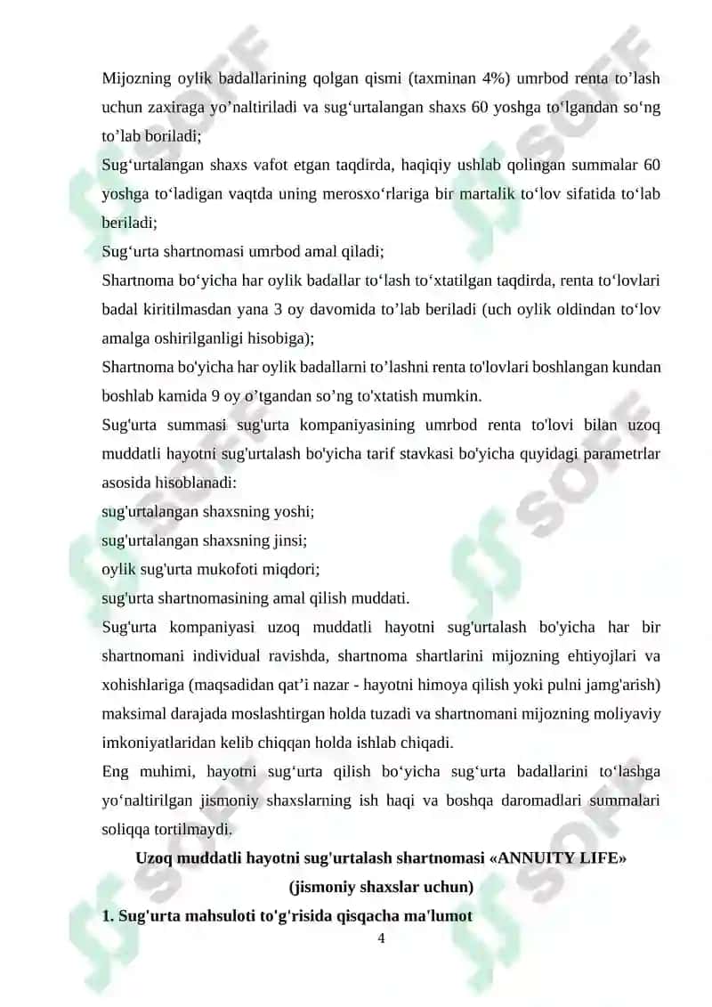 Umrbod renta to'lovi bilan uzoq muddatli hayot sug'urtasi 4