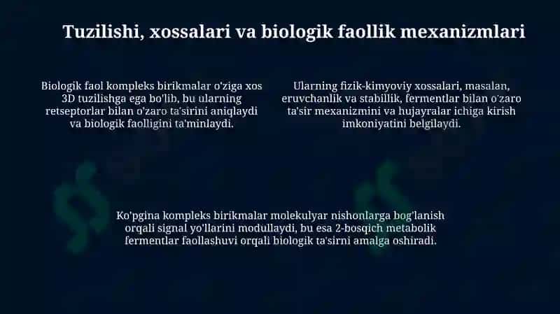 Biologik Faol Kompleks Birikmalar 4