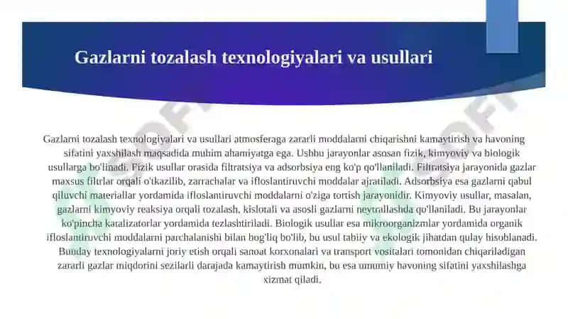 Atmosferahovosini Changvagazlardan tozalash usullari 4