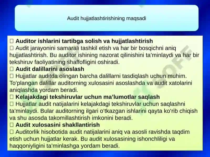 Auditni ichki hujjatlari 4