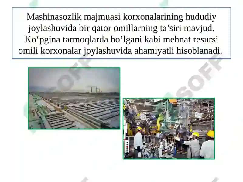 Jahonmashinasozlik va yengil sanoat geografiyasi 4