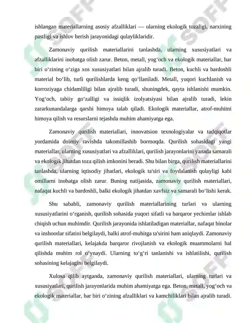 Zamonaviy qurilish materiallari 4