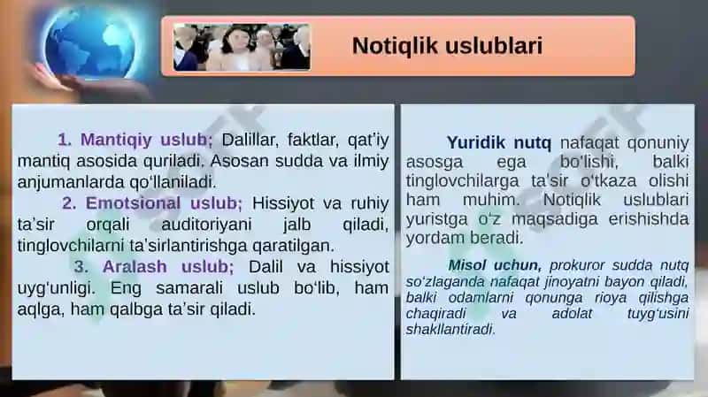 HUQUQSHUNOSNING NUTQ MADANIYATI 4