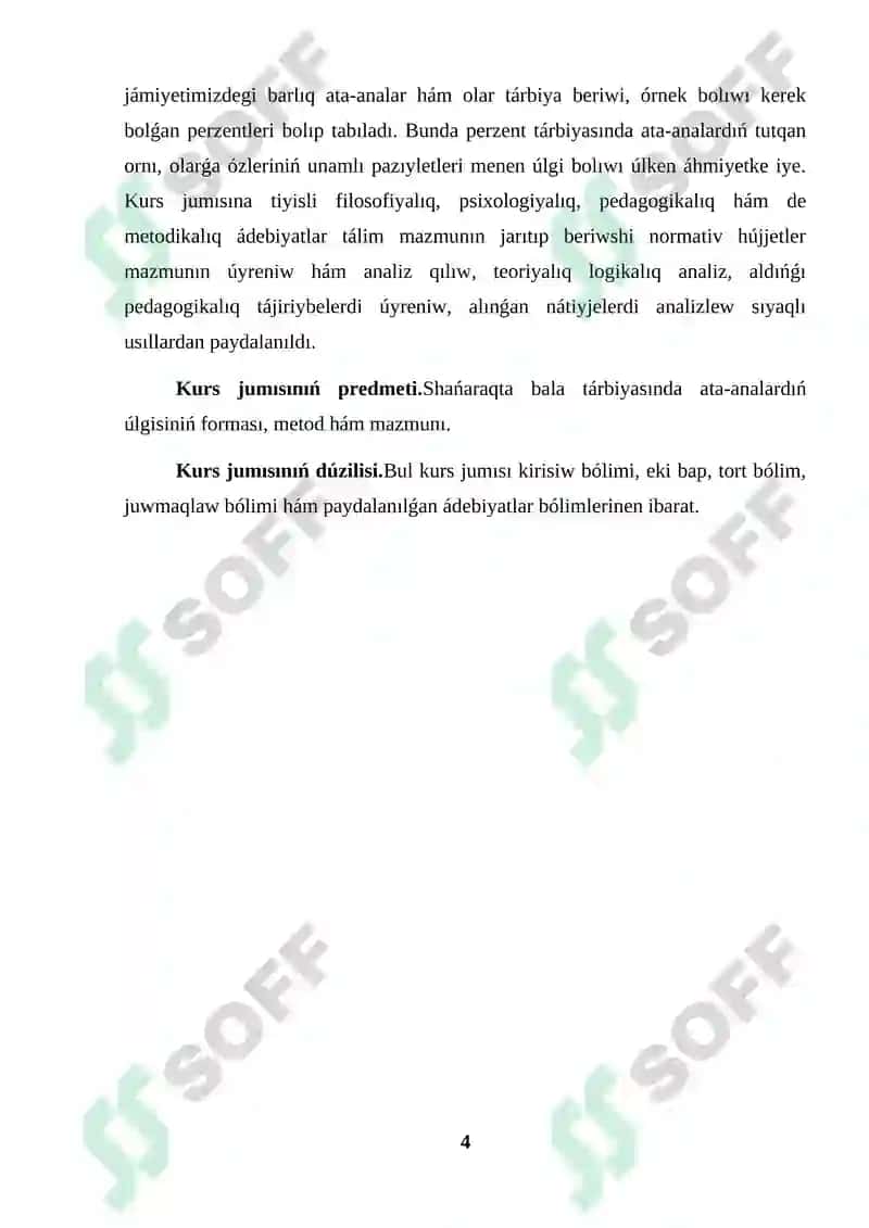 Shańaraq kurs jumısı 4