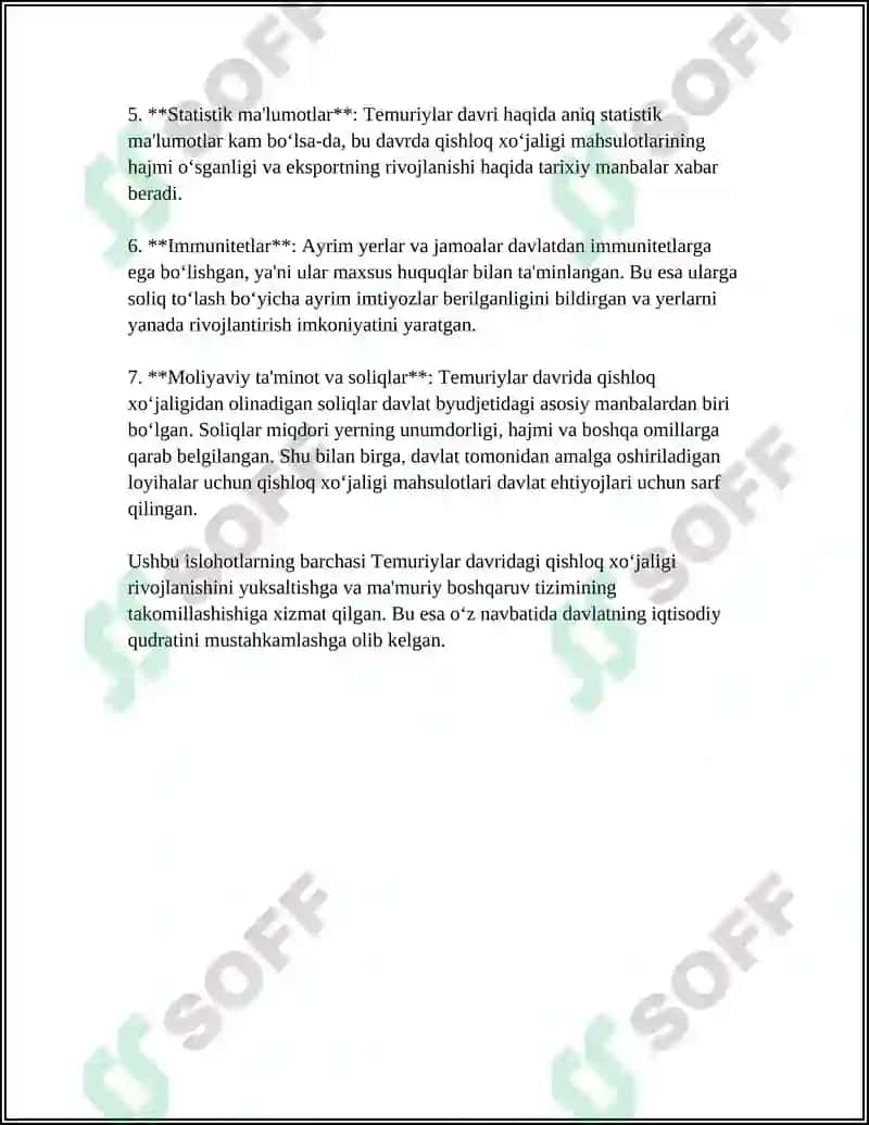 TEMURIYLAR DAVRIDAGI AGRAR ISLOHOTLAR 4