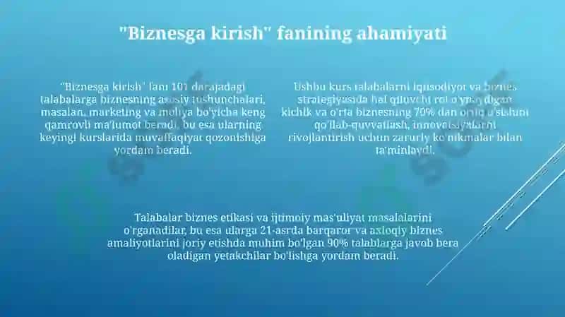 Biznesga Kirish 4