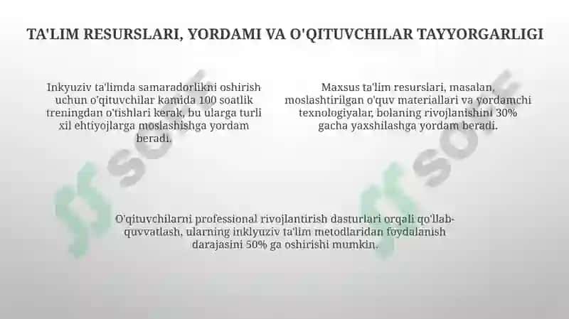 Inklyuziv talimda bolalarning rivojlantirish omillari 4