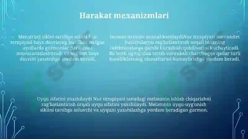 OʻSma Va Boshqa Kasalliklar Nur Terapiyasi 4
