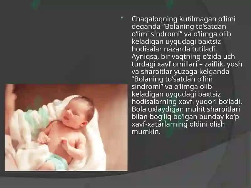 Bolalardatoʻsatdanoʻlimga sabablar 4