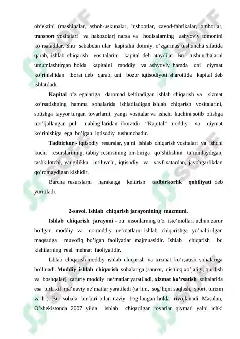Ishlab chiqarish jarayoni va uning natijalari 4